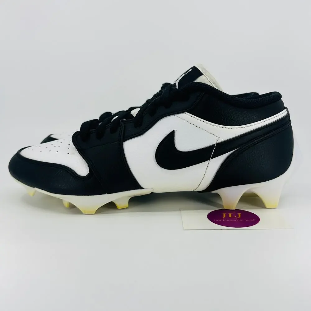 Jordan 1 Low TD Football Cleats 'Panda' Black White FJ6245-100 Men's Size 9